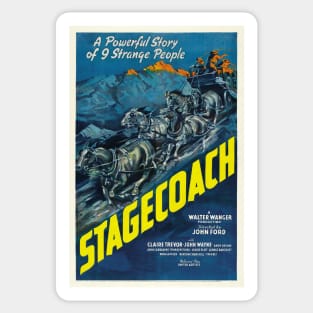 Stagecoach Movie Poster Sticker